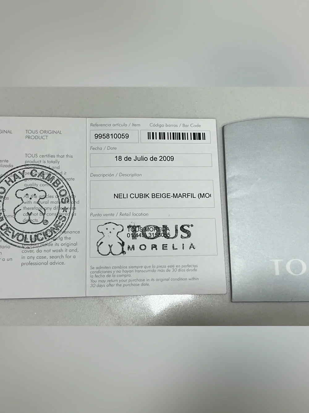 TOUS Neli Cubik Beige/Ivory Backpack